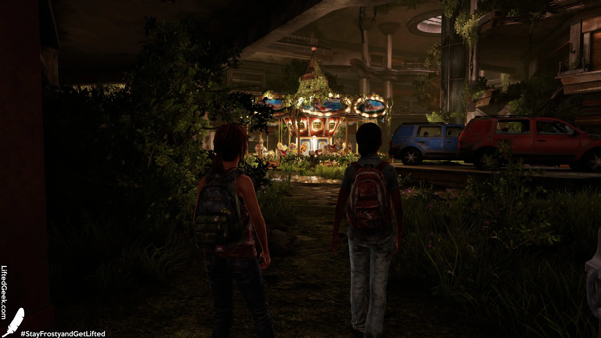 a scene from Left Behind , originally released as DLC last gen