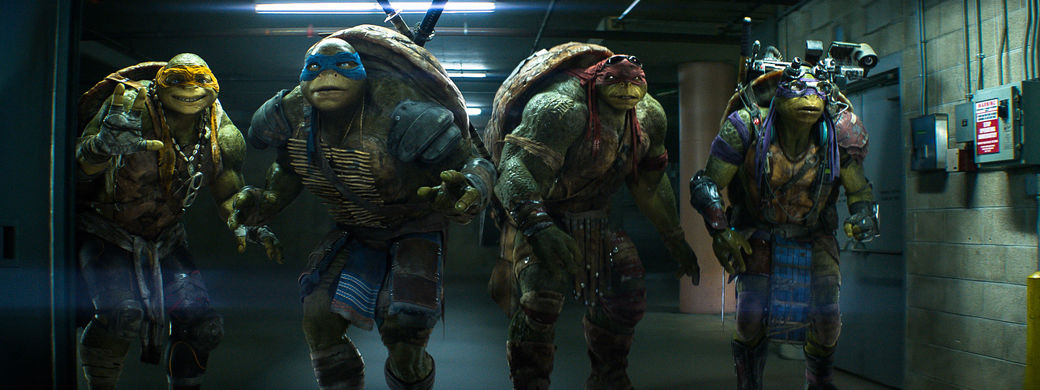 our four heroes: (L-R) Michelangelo, Leonard, Raphael, and Donatello.