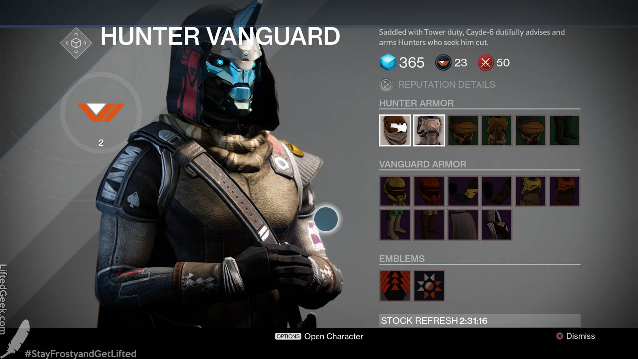 Cayde-6, the Hunter Vanguard mentor voiced by Nathan Fillion. 