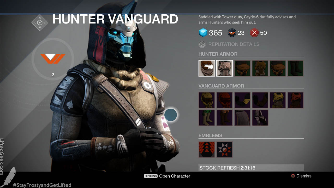 Cayde-6, the Hunter Vanguard mentor voiced by Nathan Fillion