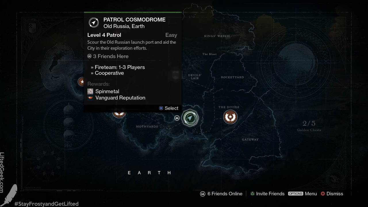 Destiny guide: Earth Old Russia Cosmodrome Gold Chest locations