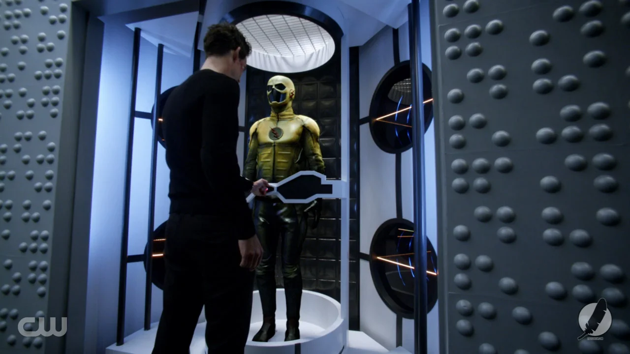Merry Christmas... and what's with the circles? Is Wells actually The Doctor and is this room a TARDIS? Would explain the time traveling...