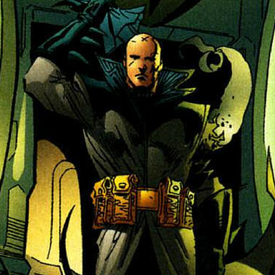 an older Damian Wayne taking over as Batman