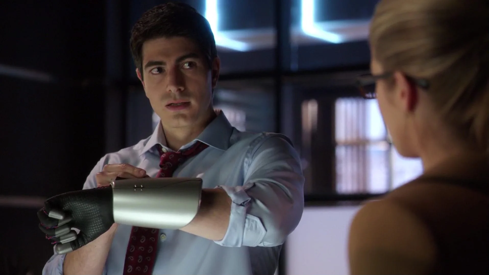 Ray Palmer hard at work going all Iron Man