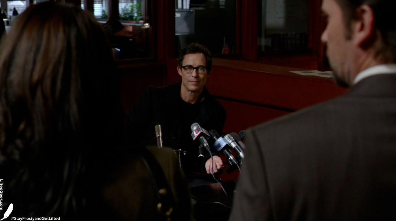 Harrison Wells comes clean at a very public press conference