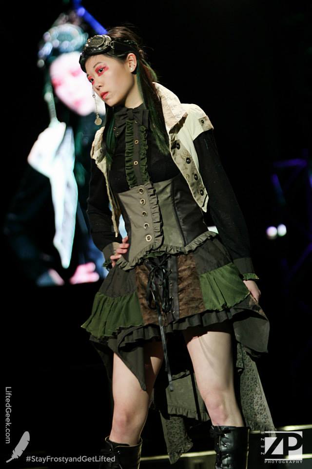 Ninja-Dee struttin her stuff at the h.Naoto fashion show