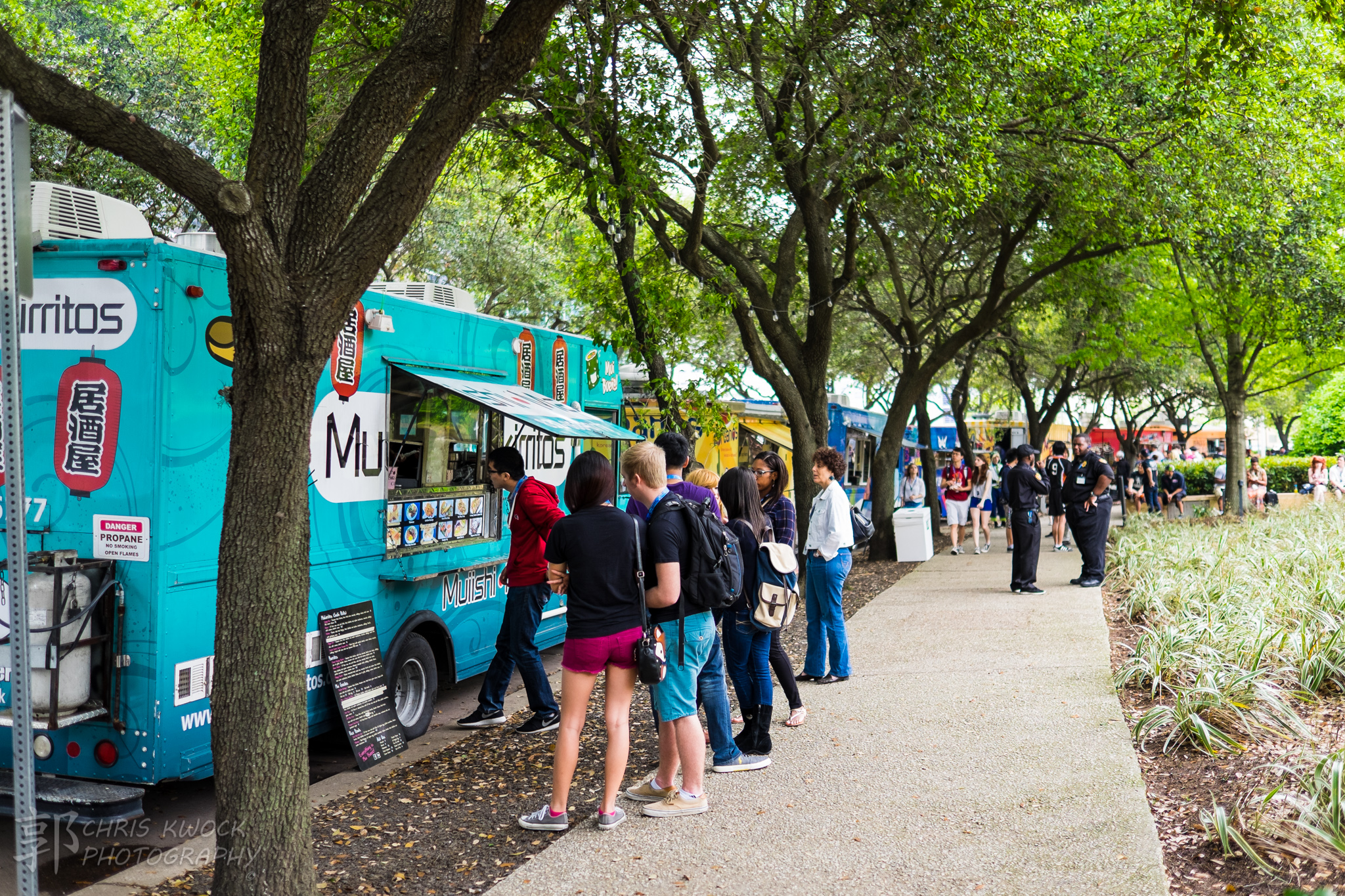 Food trucks outside the convention center