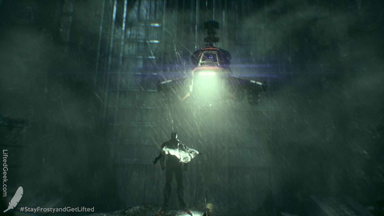 Batman face-to-face with the Arkham Knight