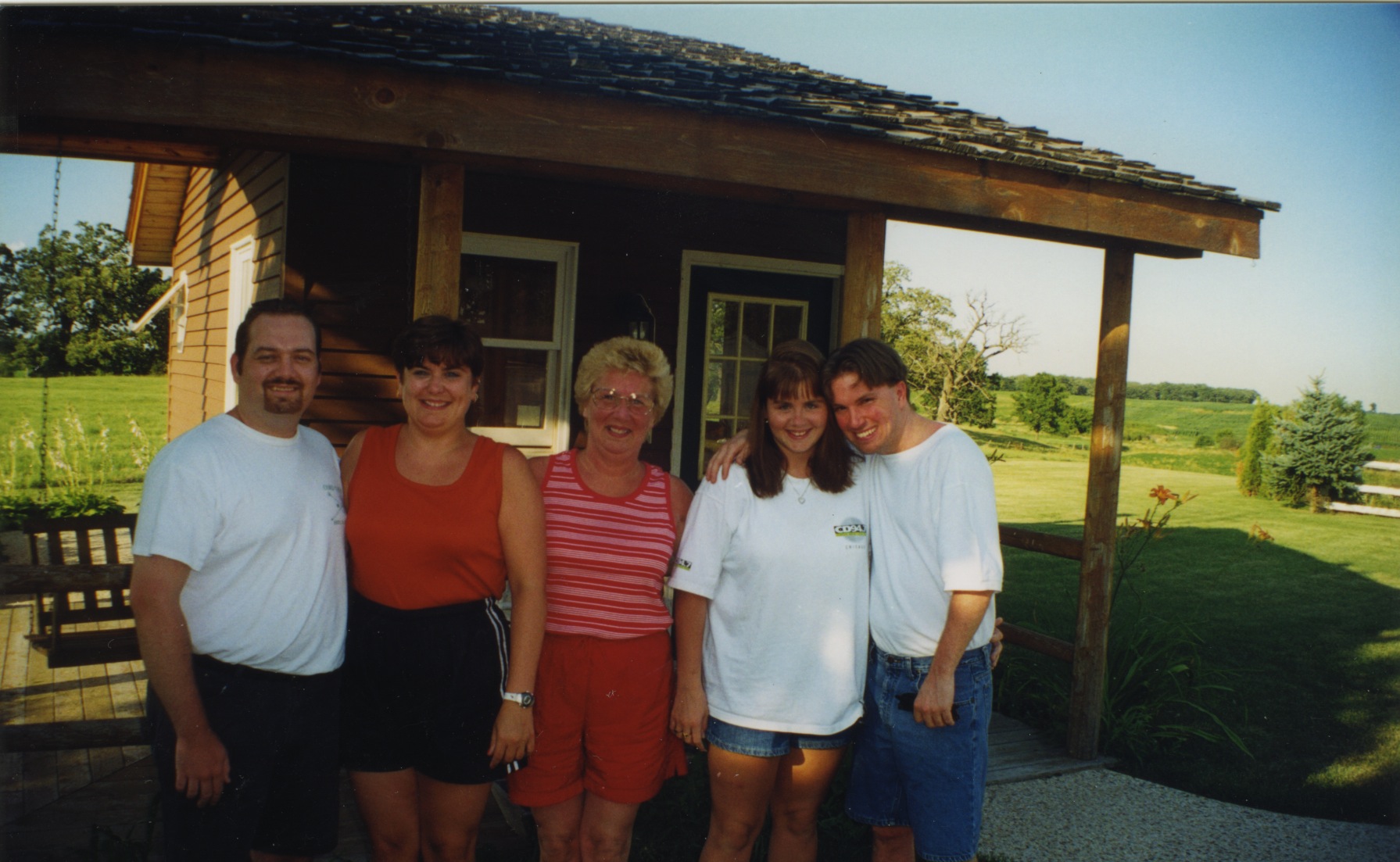 Ryan, me, Mom, Shell, Jim in Lake Geneva - my mom's favorite place