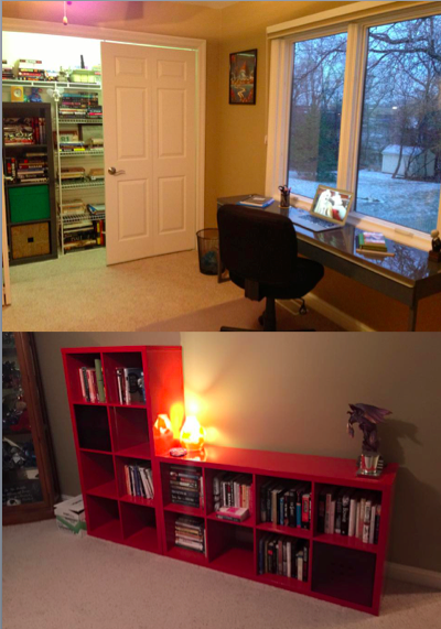 The home office...fuzzy slippers welcome