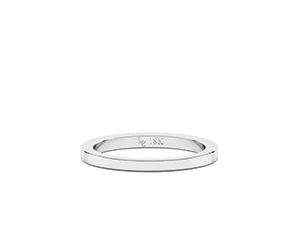 Sylvie wedding band. Made in 18K white gold. 