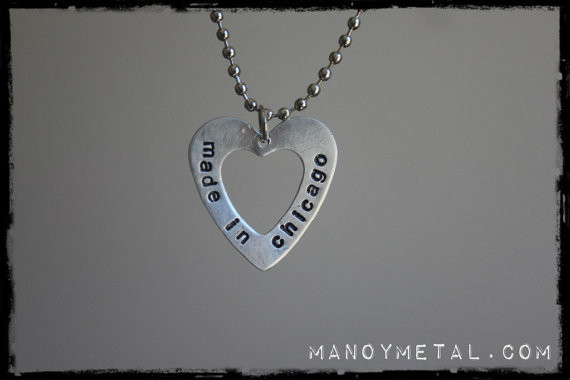 Made in Chicago Heart Charm Necklace