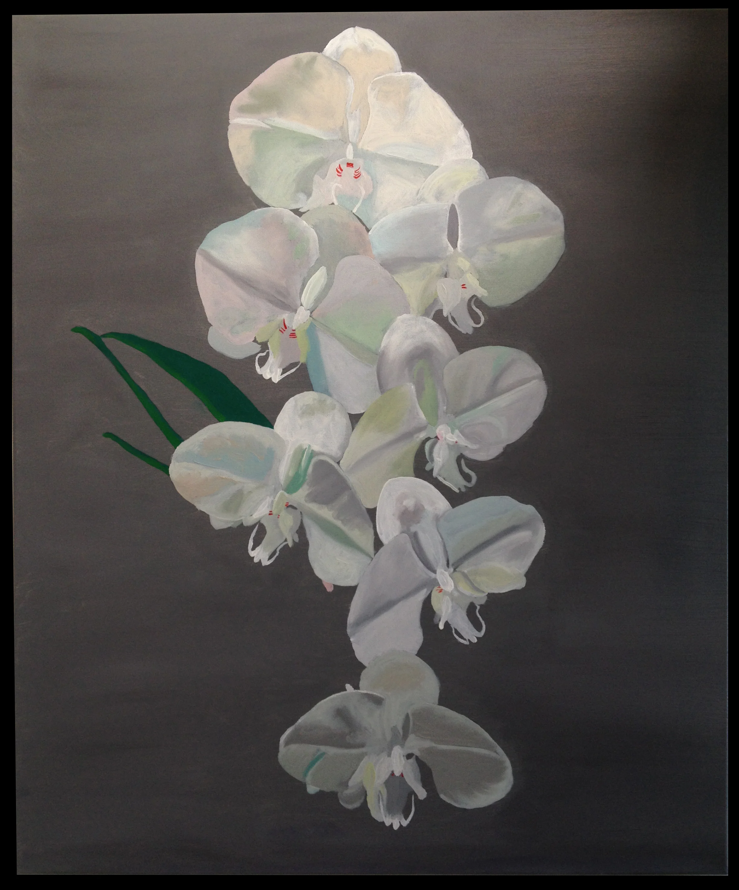 Jesse Waugh Cascading Orchids 2013 Oil on canvas