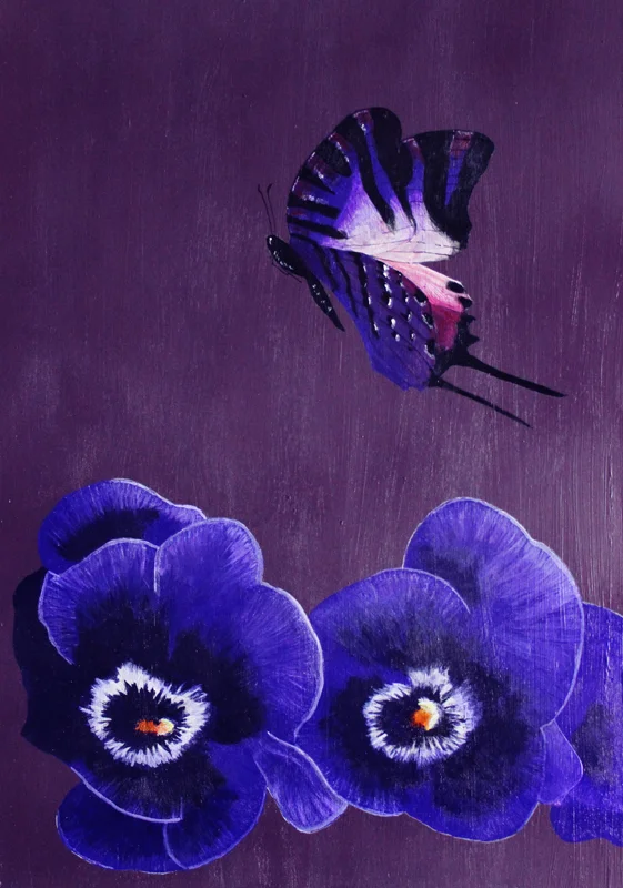 Dave Hall - Butterfly and Flower Paintings