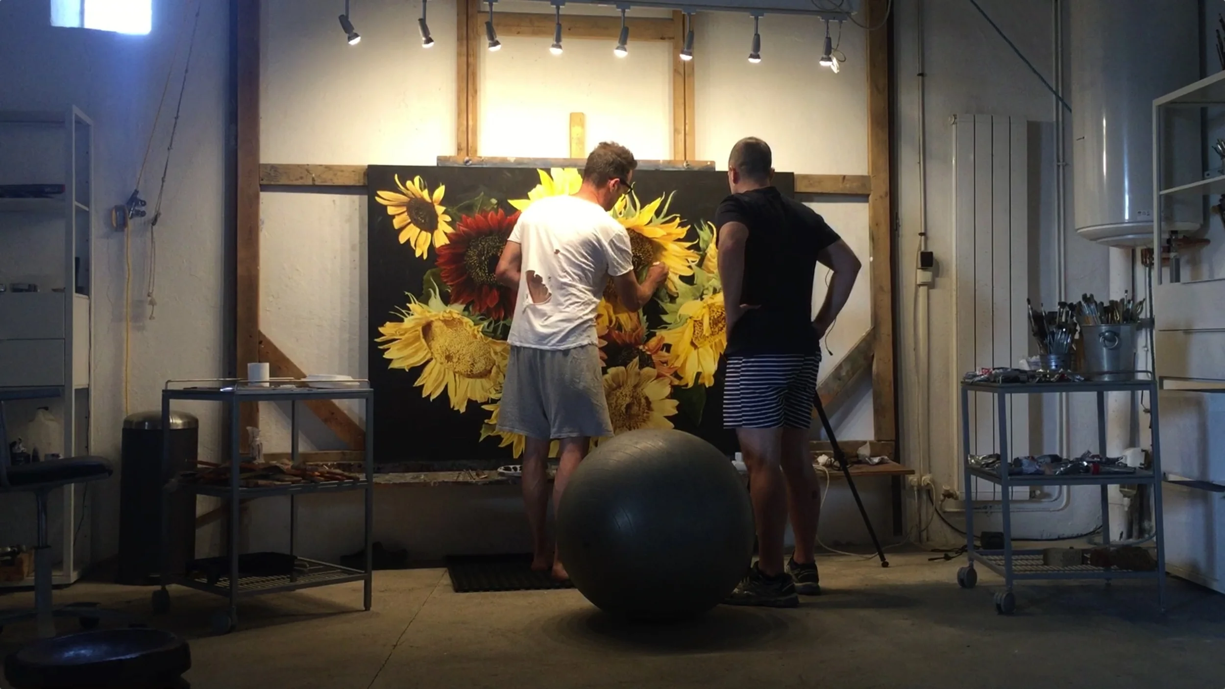 Jesse Waugh at the studio of Thomas Darnell