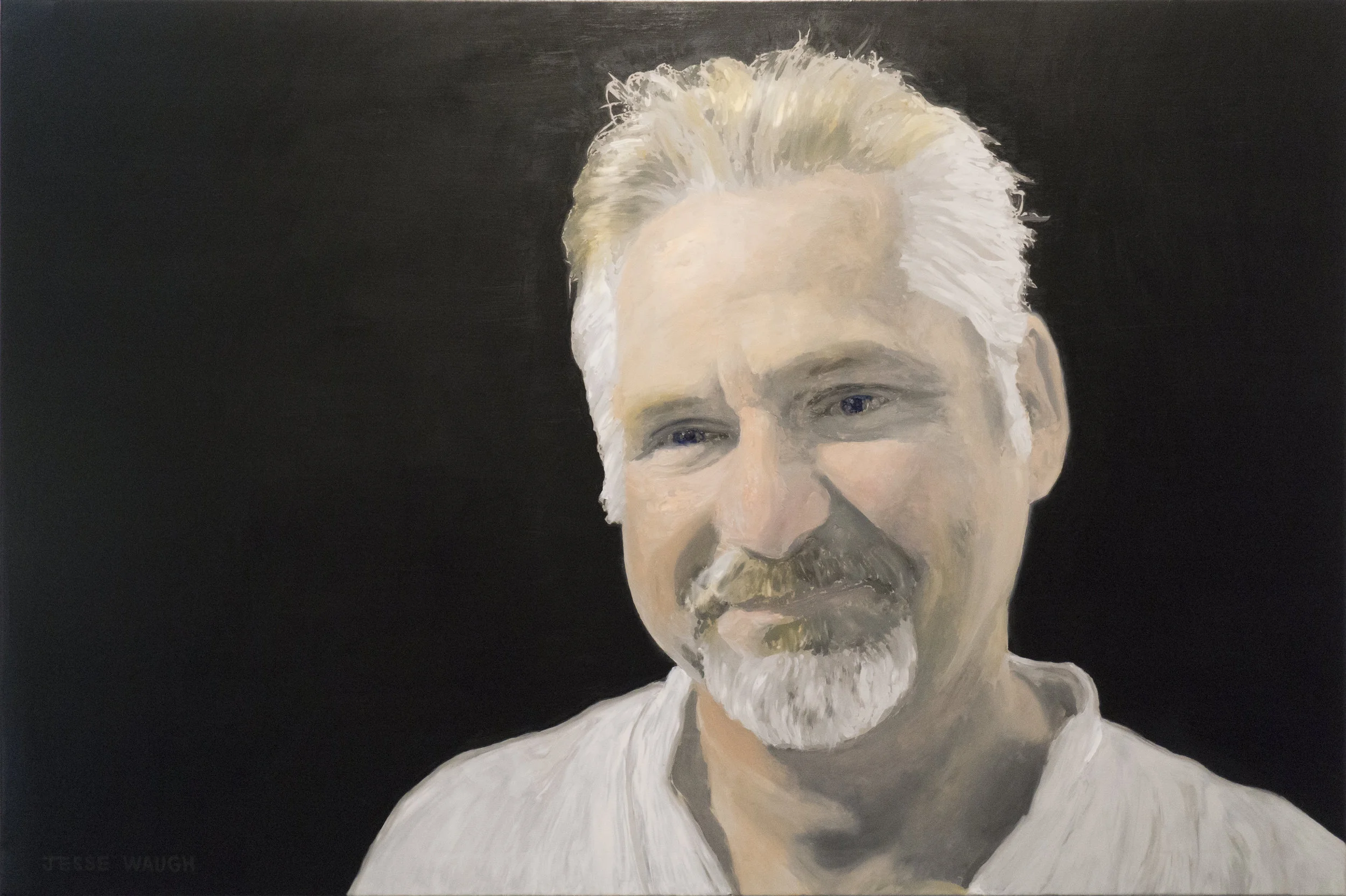 JESSE WAUGH PORTRAIT OF KEY WINSTEAD 2016 OIL ON CANVAS 146 X 97 CM