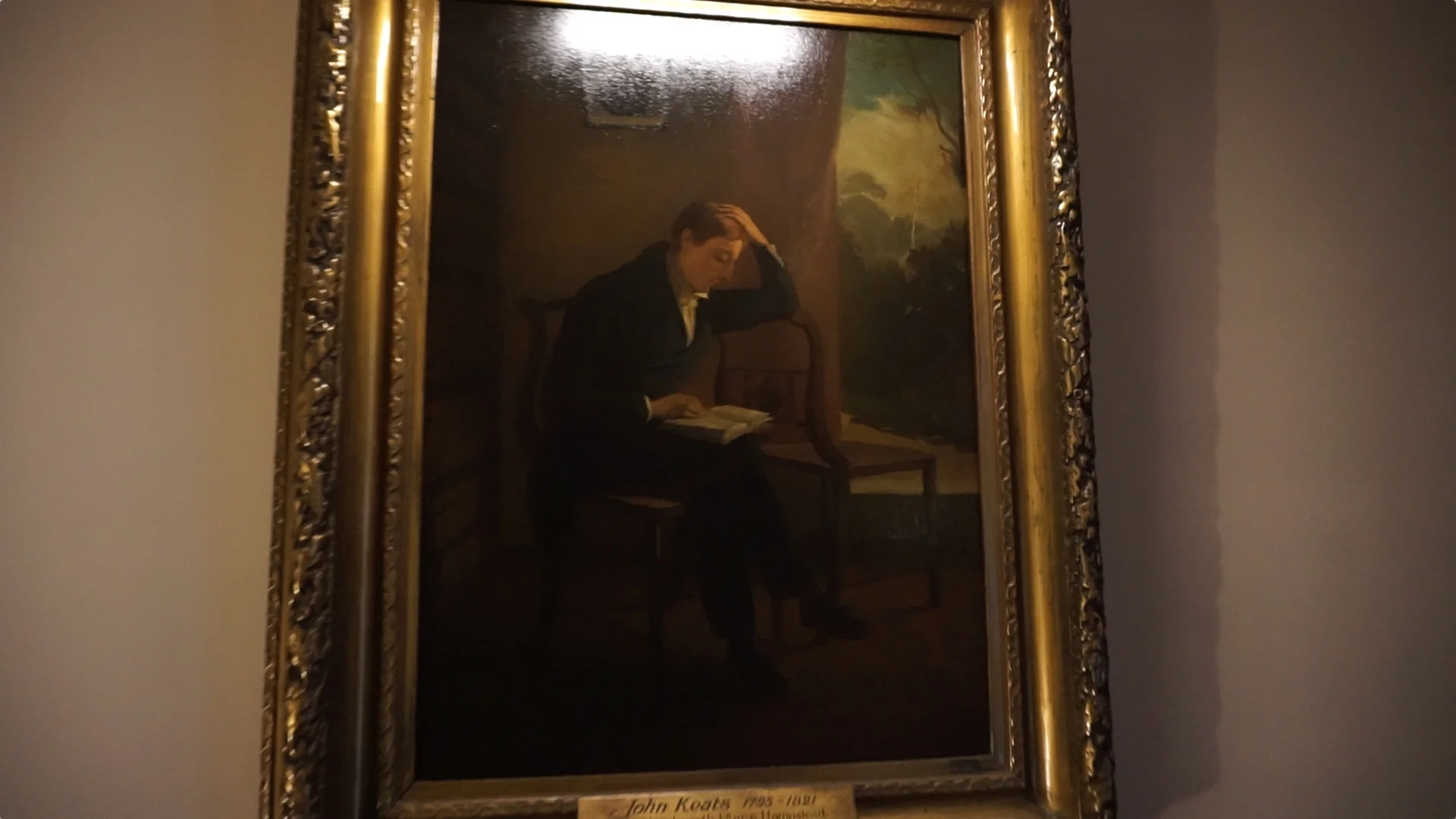 JOHN KEATS IN HIS STUDY BY JOSEPH SEVERN