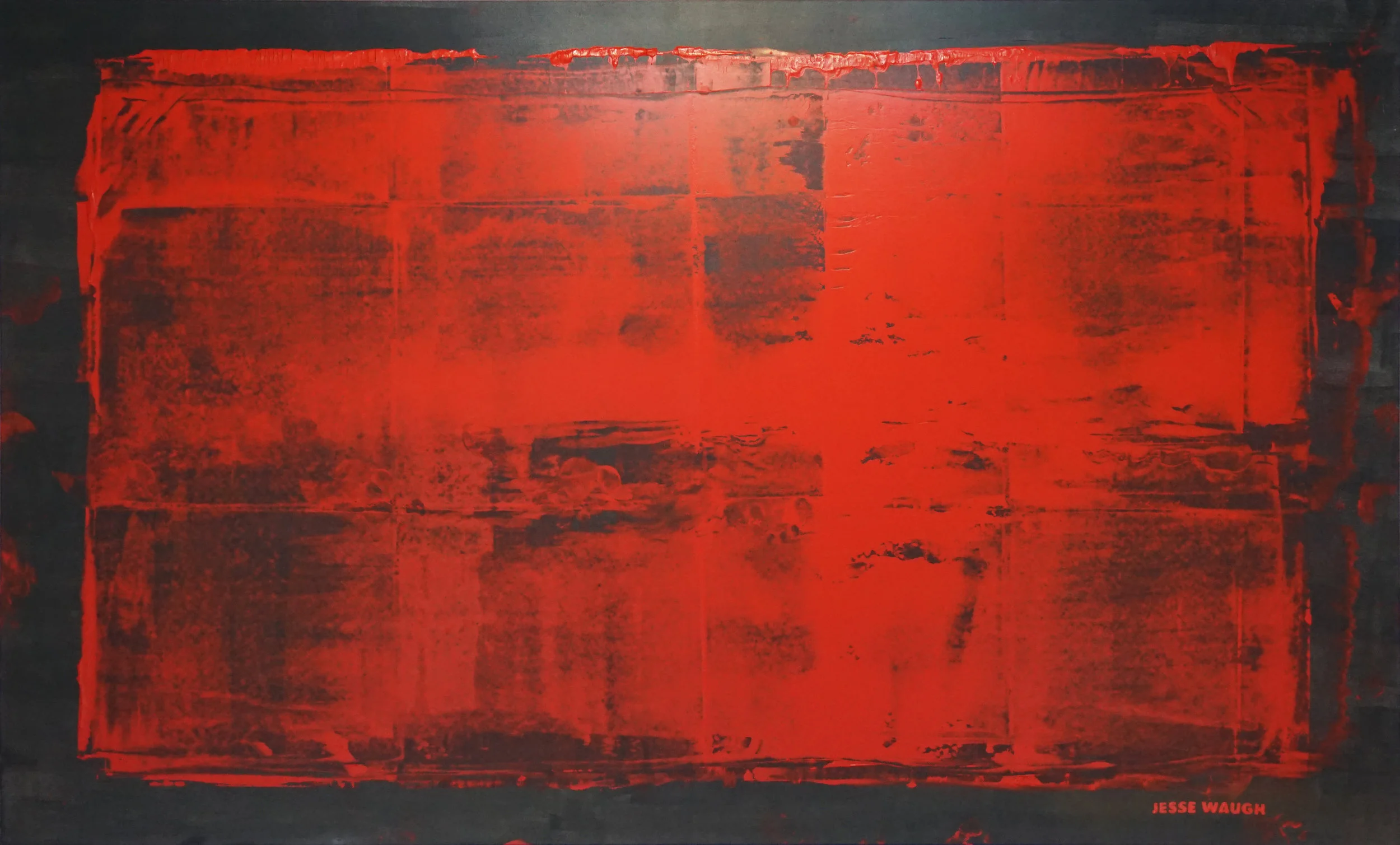 JESSE WAUGH TRANSGRESSION 2017 ACRYLIC ON CANVAS 195 X 114 CM