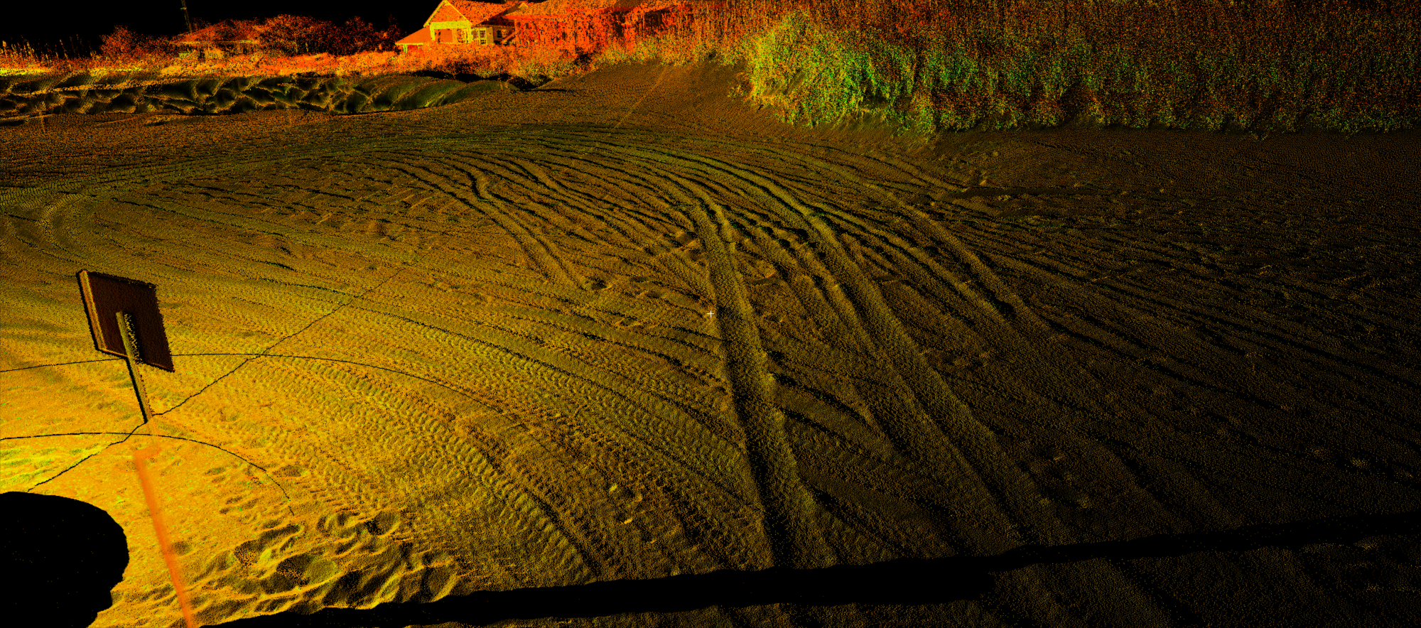 Highly detailed laser scan data showing tire tracks from the island&nbsp;turtle&nbsp;patrol&nbsp;​