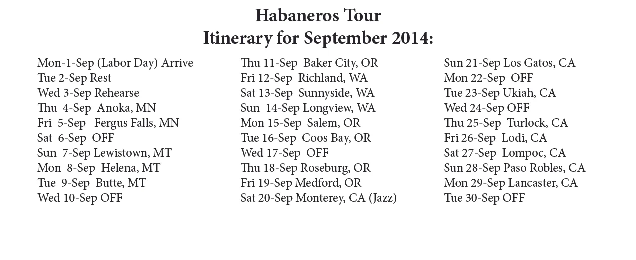 Beginning in Minnesota and eventually ending in Miami, Habaneros will delight audiences with both classical and jazz pieces as well as multimedia imagery of Cuba that's both educational as well as breathtaking!