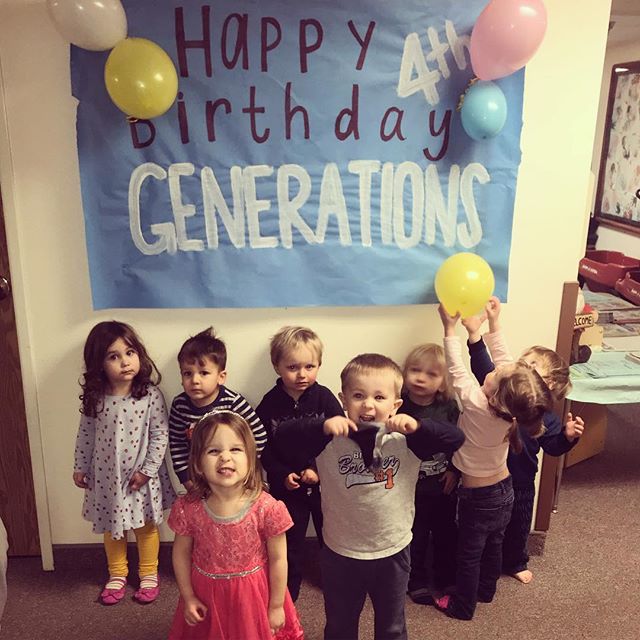 We celebrated our 4th Birthday as Generations today with a party and cake! Here&rsquo;s to many more!