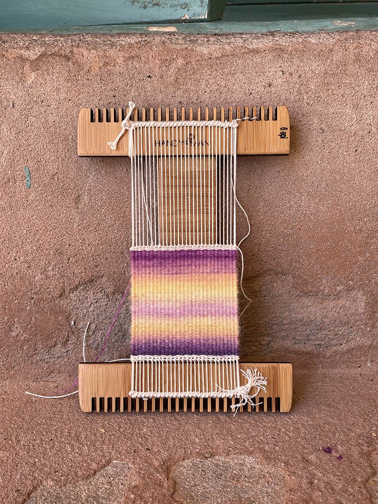 Process not product. Travel weaving. — Rebecca Mezoff