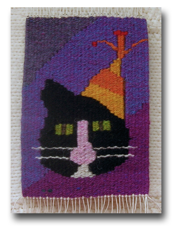 Gayle Weikert, Happy Cat, project completed after Warp and Weft course