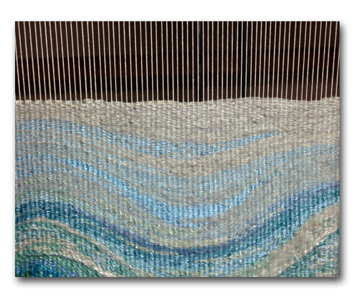 Leslie Whitcomb, eccentric weaving practice from Warp and Weft course