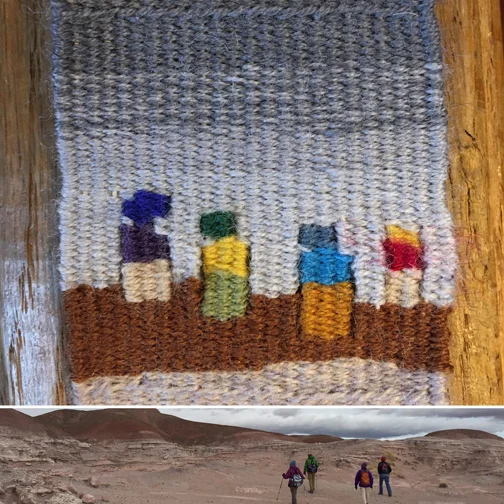 Day #23. "Four Friends", Rebecca Mezoff, tapestry