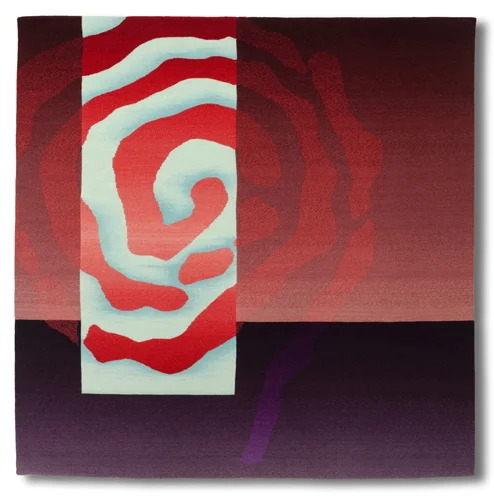 Rebecca Mezoff, Emergence VII , 45 x 45 inches, hand-dyed wool tapestry