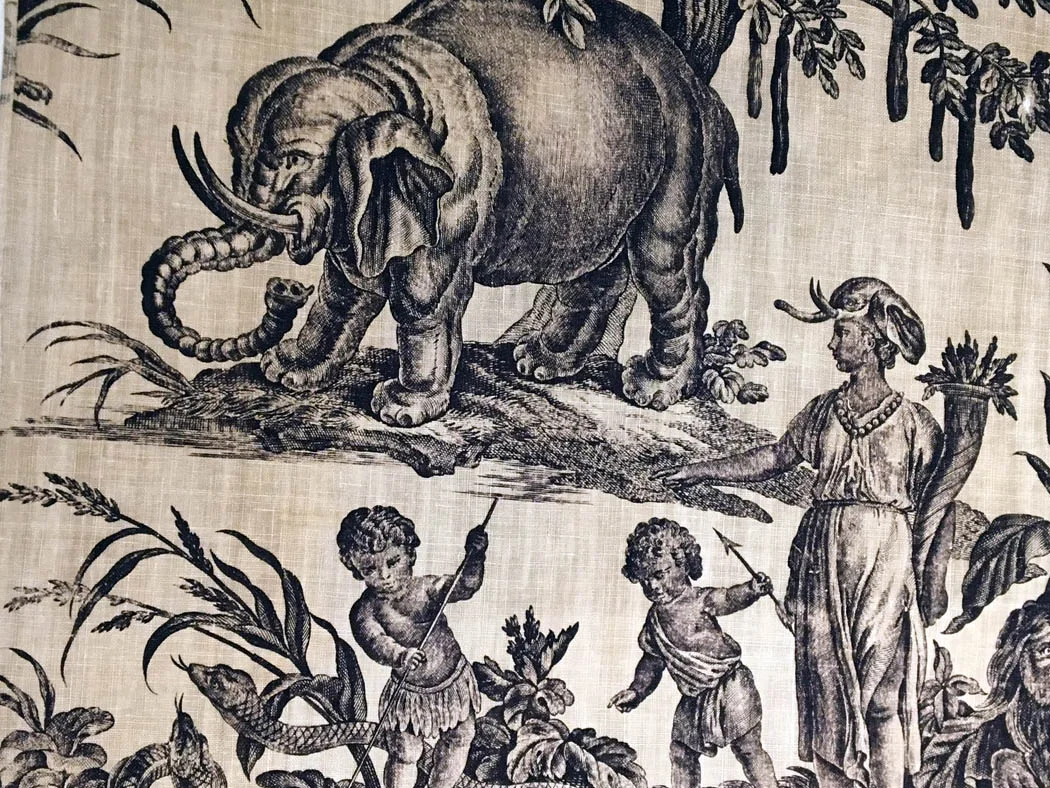Detail of 18th century wall covering, collection of the Denver Art Museum