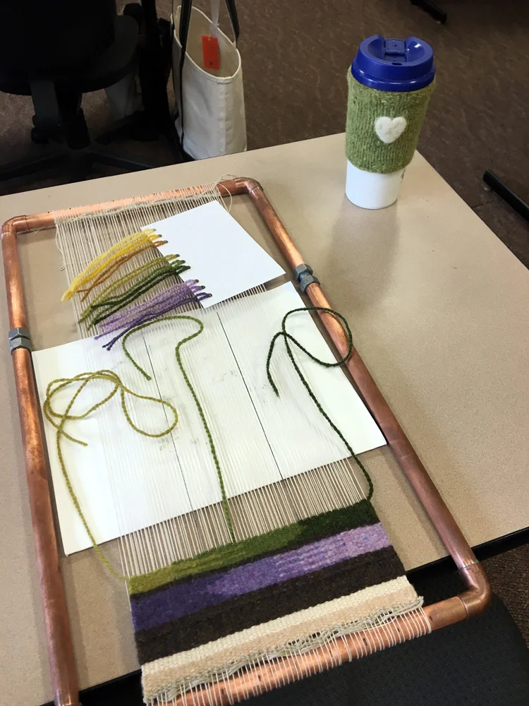 Kelli Dossett wove a beautiful sample with value and blending experiments.