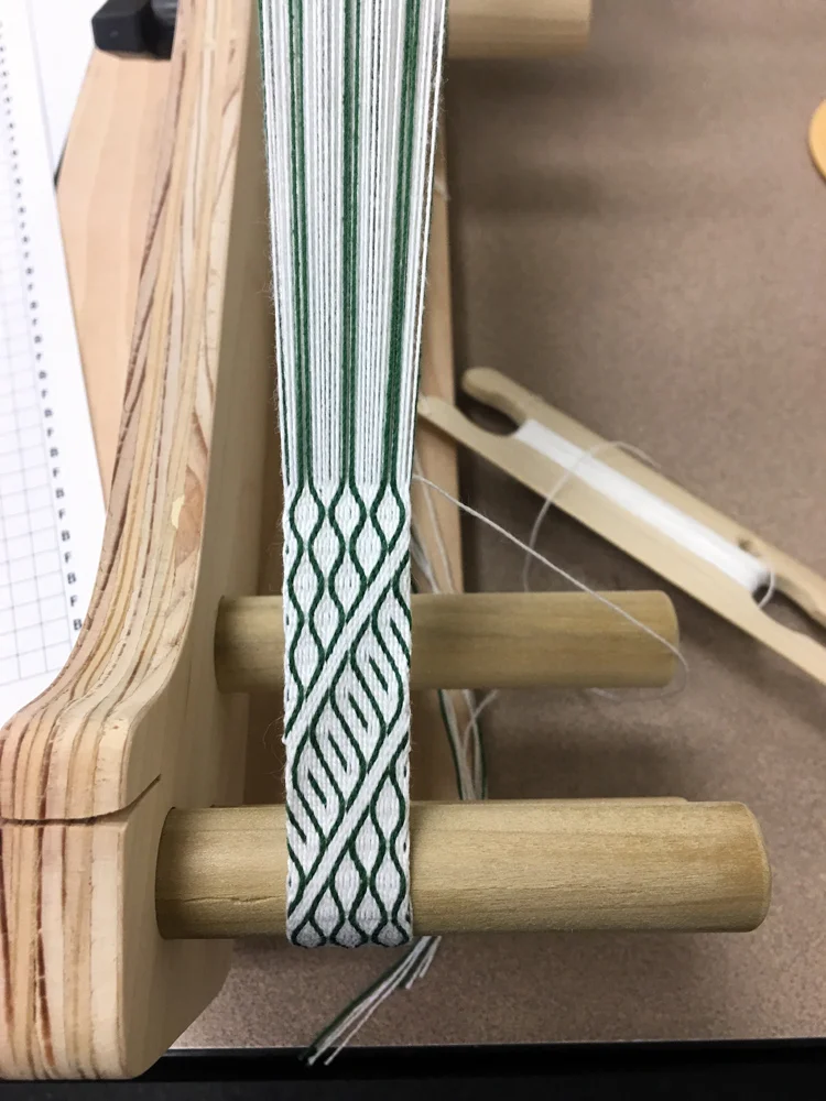 Student work in John Mullarkey's tablet weaving class