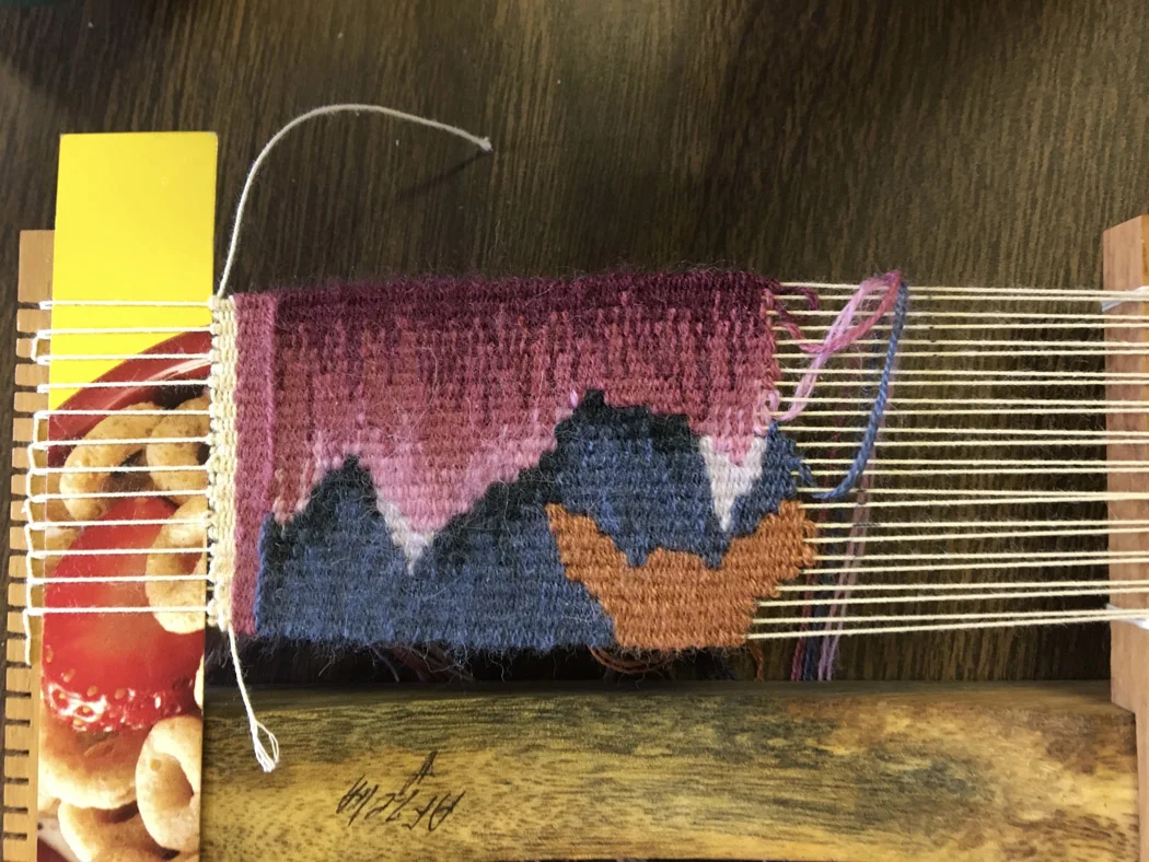 Kevynne's mountain scene with deer photo-bomb. "Dolores Doe Rio"
