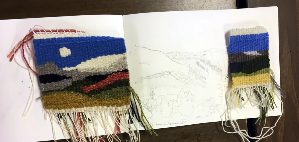 Marilyn's sketch tapestries with drawing