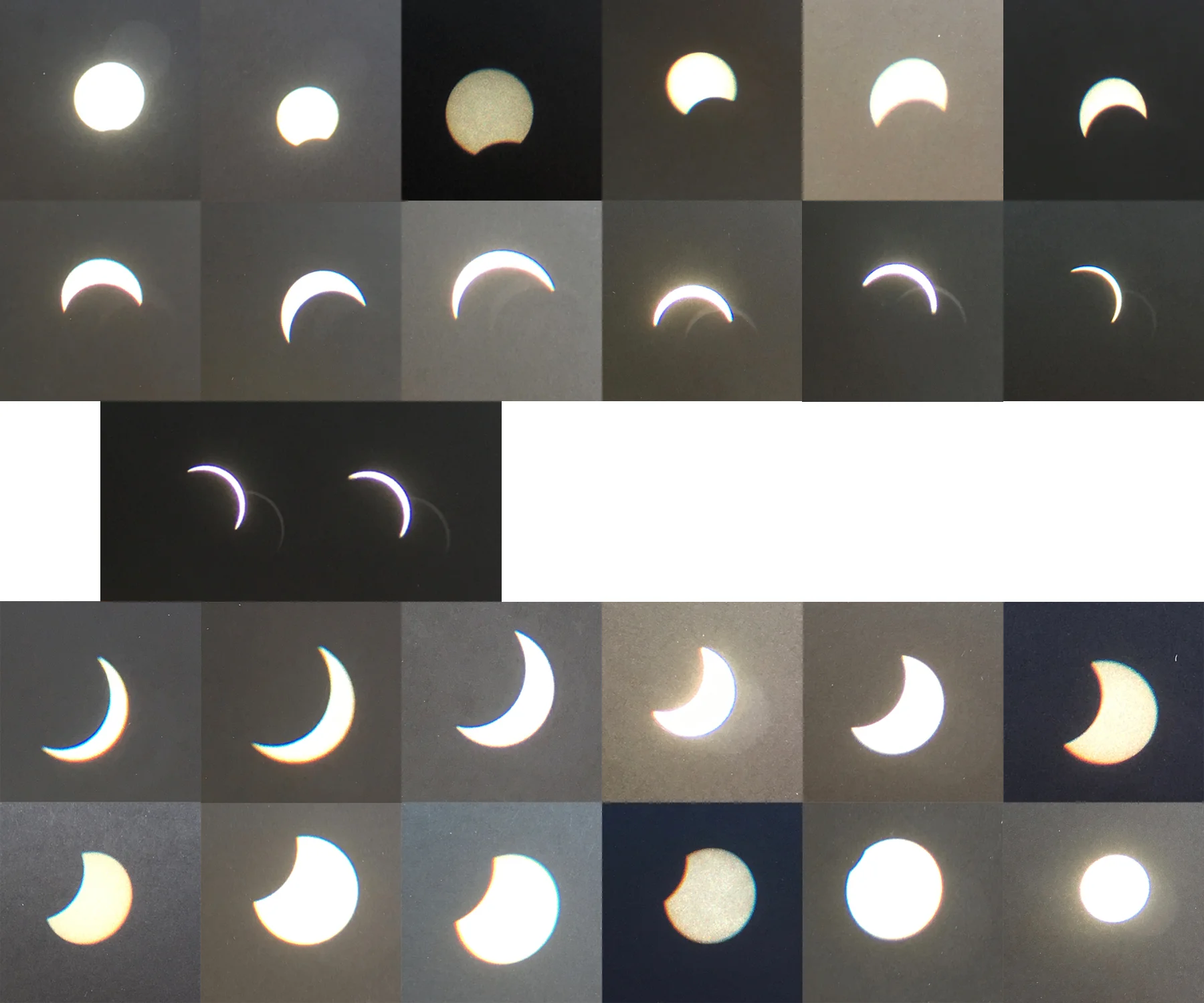 August 21, 2017 solar eclipse from Fort Collins, Colorado, USA.