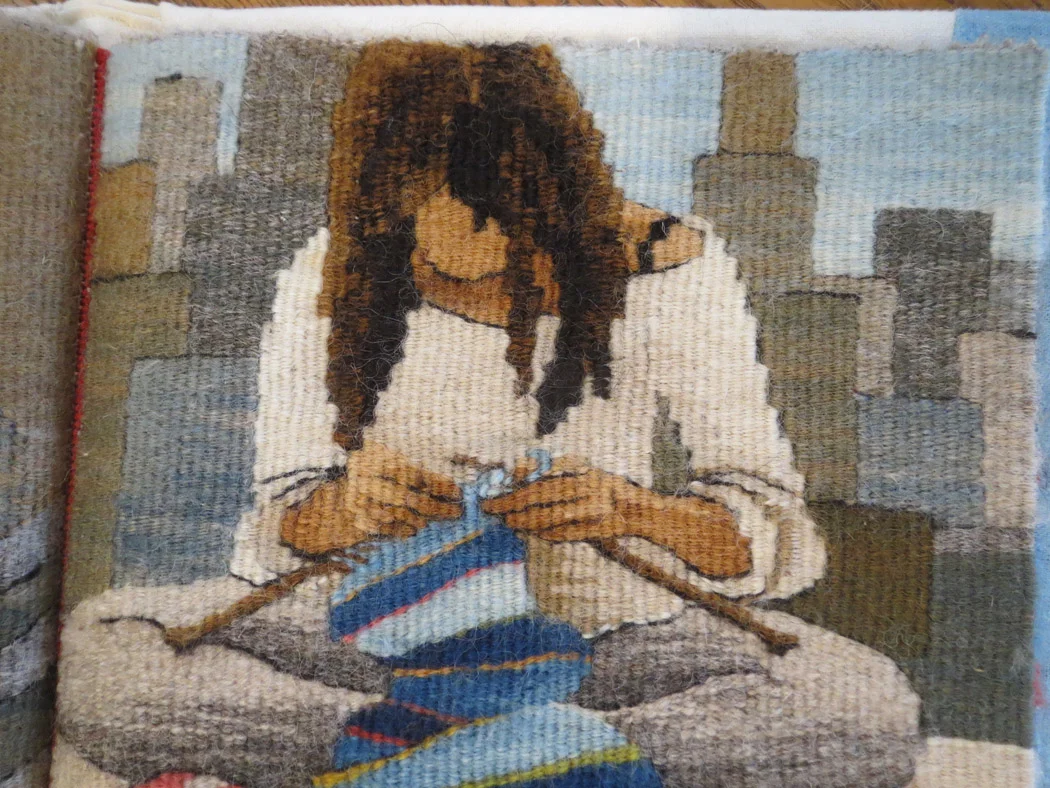 Sarah Swett, Casting Off (detail), tapestry