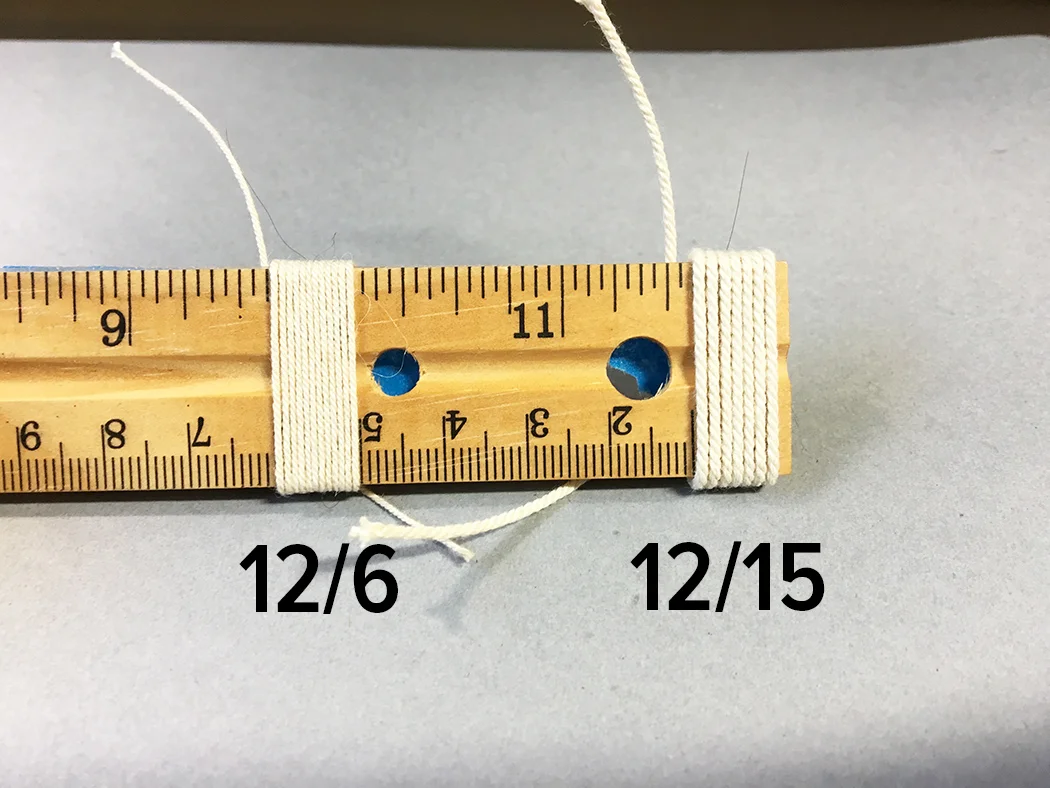 Figuring out warp sett. Wraps per centimeter and warps per inch.