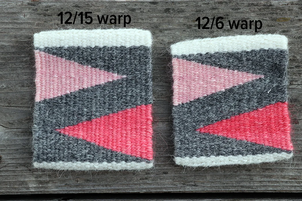 Same weft, different warp sizes.