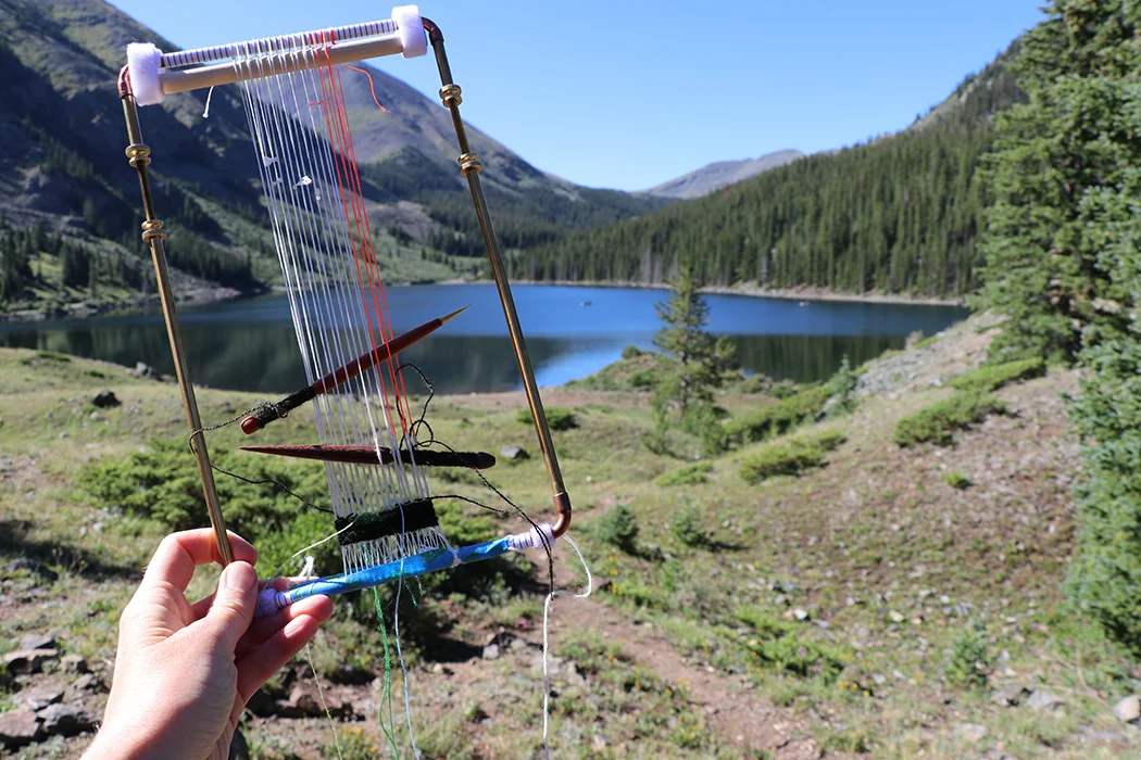 Rebecca Mezoff, four selvedge weaving, 11,000 feet in Colorado