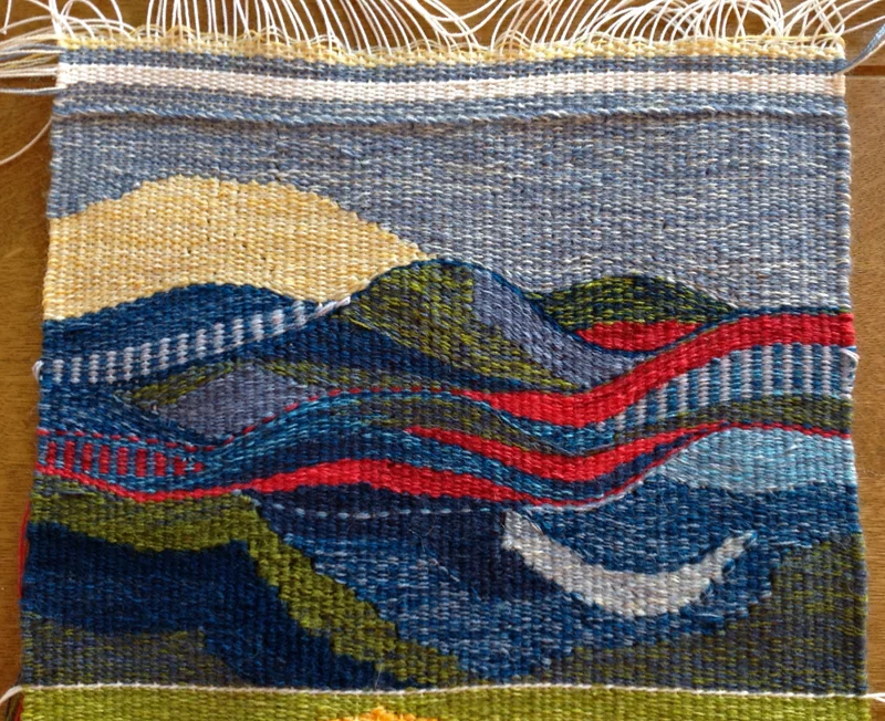 Annette Skyes, tapestry woven in Warp and Weft online course with Rebecca Mezoff