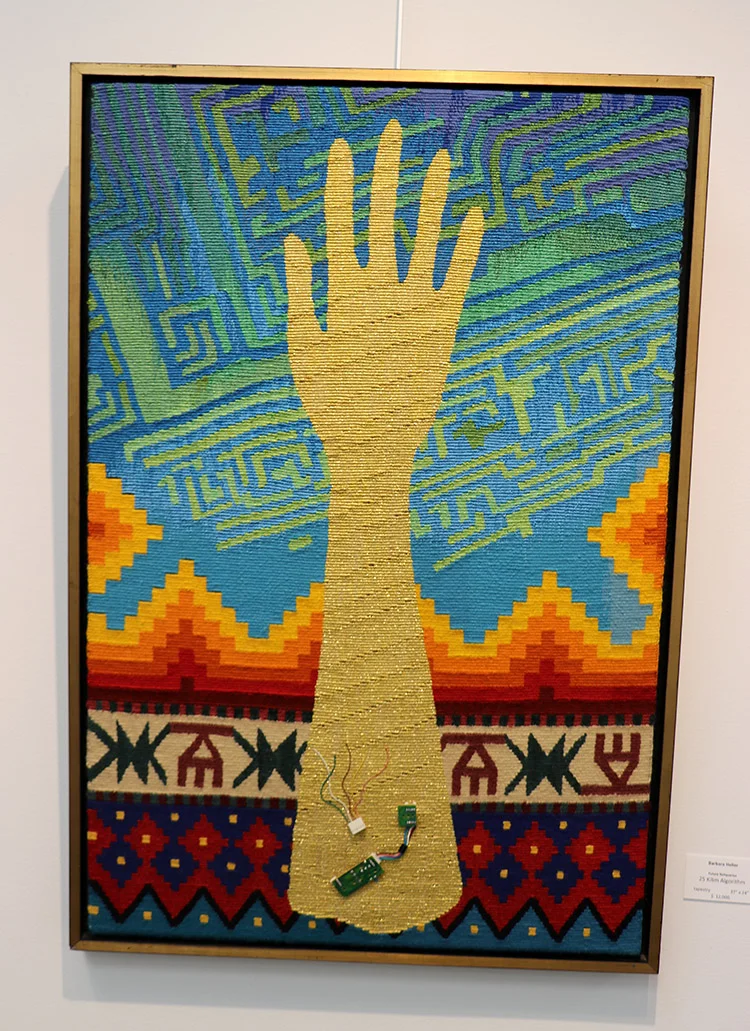 Barbara Heller, Future Reliquaries, Kilim Algorithm, 37 x 24 inches