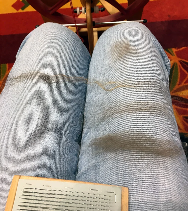 Icelandic fleece fibers separated by hand