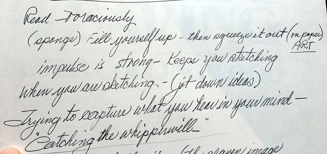 My grandmother Marian’s notes in Peter Collingwood’s Tablet Weaving book.