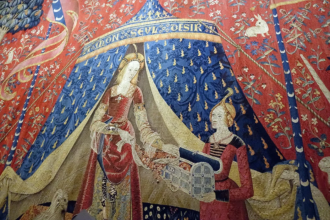 The Lady and the Unicorn, Mon Seul Desir, detail