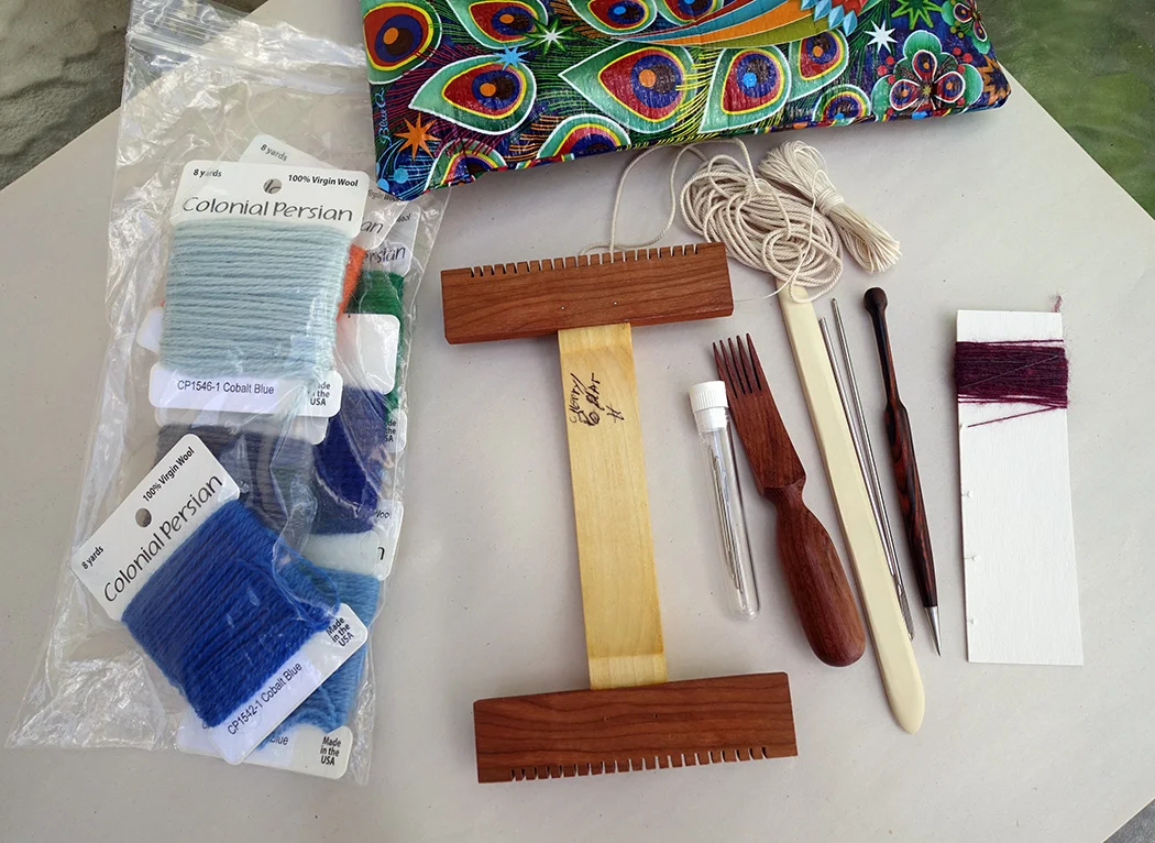 Backpacking weaving kit