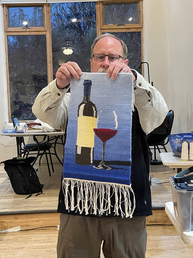 Jon C's wine glass tapestry