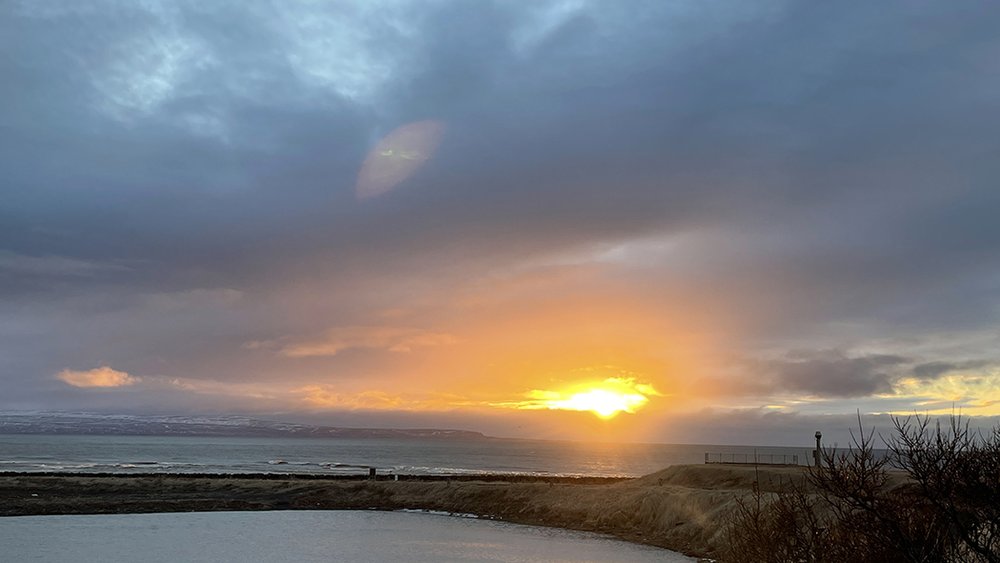Sunset in Blonduos, Iceland