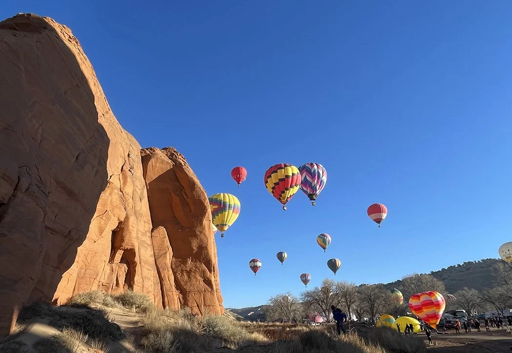 Hot air ballooning: flight among the red rocks — Rebecca Mezoff
