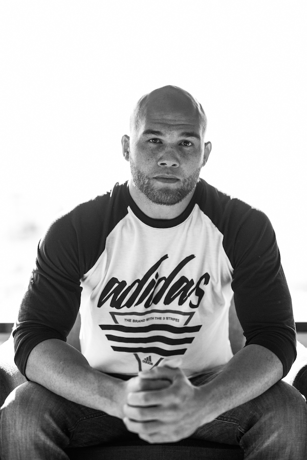 "Ruthless" Robbie Lawler in his hotel room in Las Vegas.